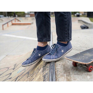 Converse One Star Low Blue Sneakers Women’s Size 8 Grunge Skate Culture